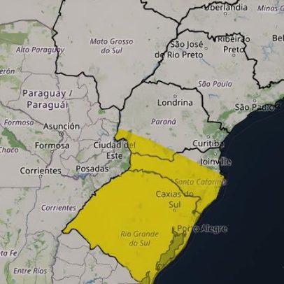 Frente fria avança no Sul; Inmet emite aviso de geadas no RS e SC