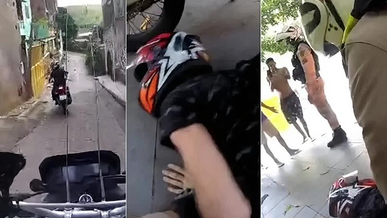 O autor, que não possuía habilitação, tentou se esconder em uma residência e incitou moradores contra os militares durante a operação no bairro Turmalina.