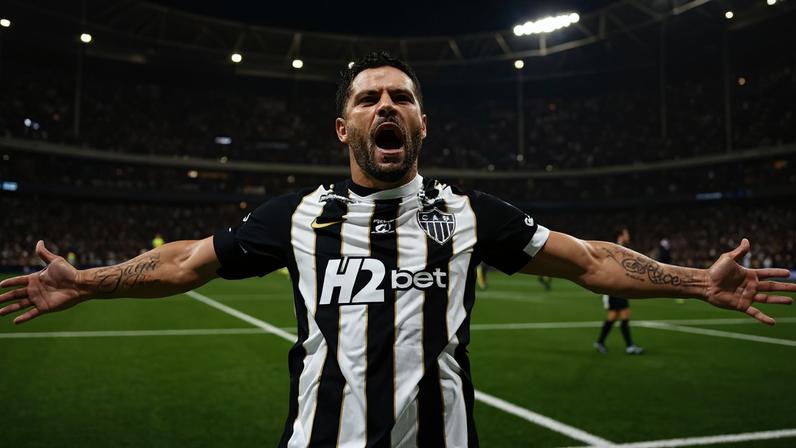 Hulk comemora gol no clássico (Foto: Pedro Souza / Atlético-MG)