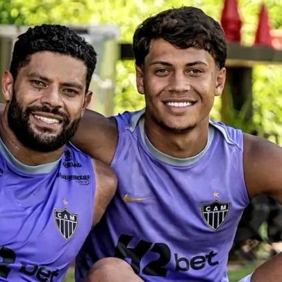 Ian Ângelo, filho de Hulk, treina com o pai no Atlético-MG pela primeira vez
