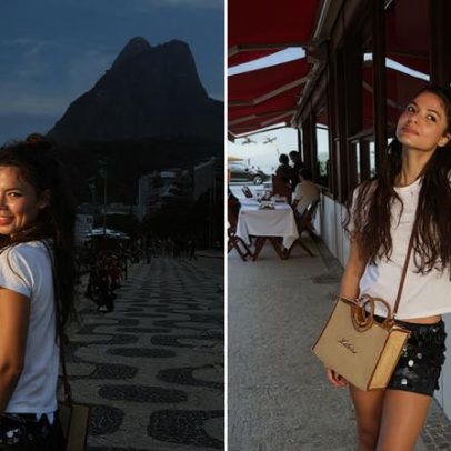 Fãs elogiam beleza da protagonista de A Ira do Herdeiro durante passeio no Rio