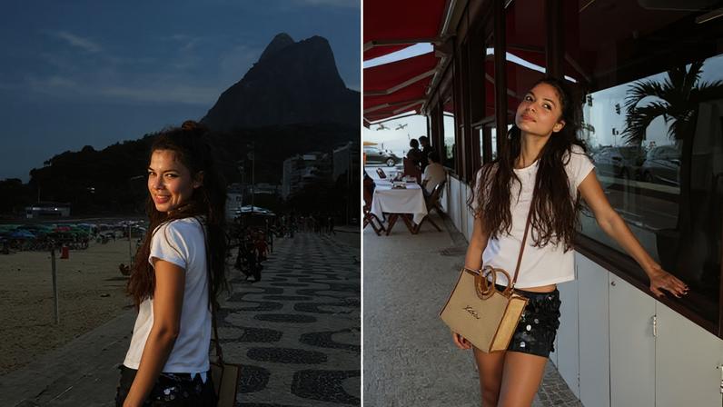 Heloísa Honein posou para fotos na Praia do Leblon (RJ)