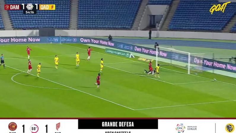 Damac - Al Qadisiya 1 - 1 | DEFESA DO GOLEIRO - Koen Casteels