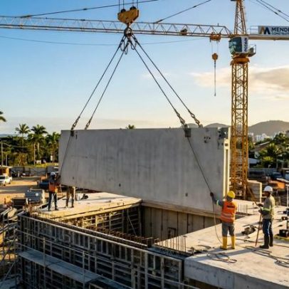 Brasil adota montagem com placas pré-moldadas, com foco em orçamento e entrega