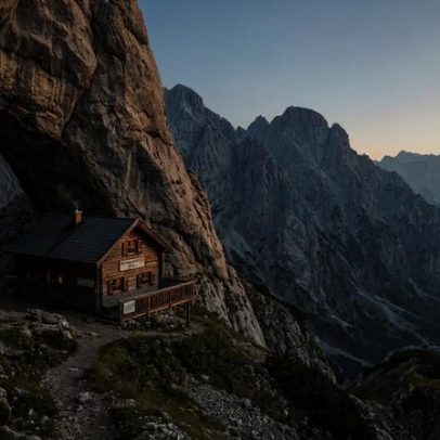 Menor refúgio dos Alpes fica no meio de pedras