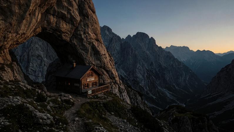 Menor refúgio dos Alpes fica no meio de pedras