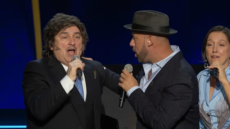 Milei canta em Dia da Independência de Israel.