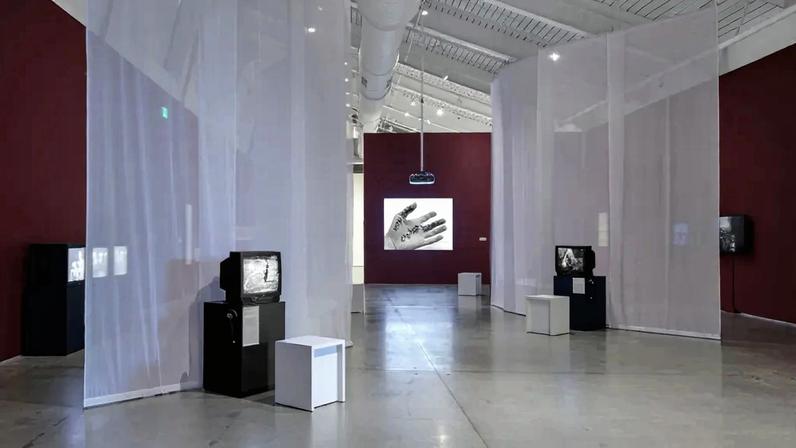 Installation view of "Theresa Hak Kyung Cha: Multiple Offerings," 2026, at Berkeley Art Museum and Pacific Film Archives.