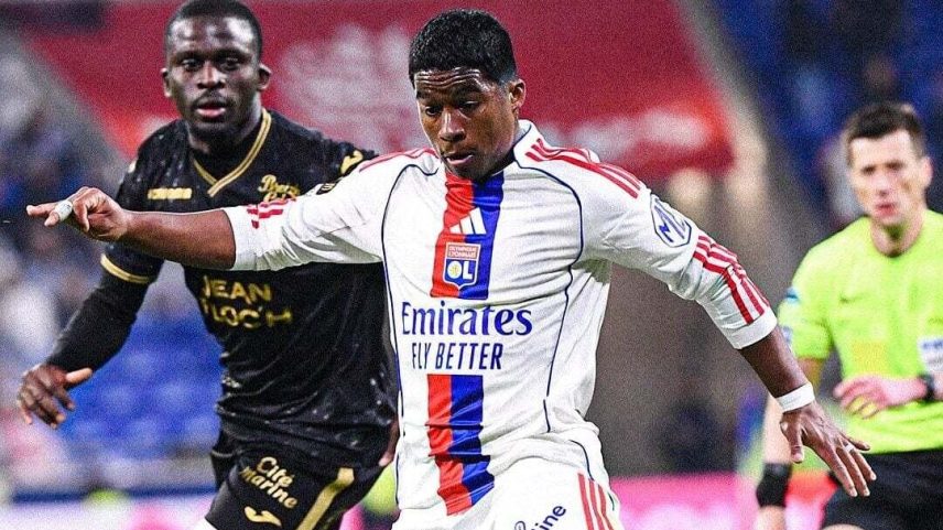 Endrick em ação pelo Lyon