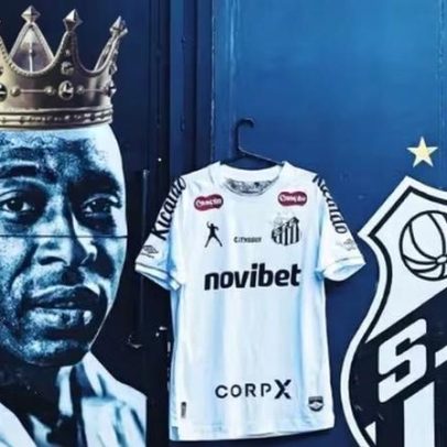 Santos estreia camisa inédita com logo Pelé em duelo contra Atlético-MG