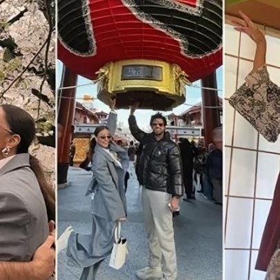 Juliana Paes abre álbuns de fotos no Japão