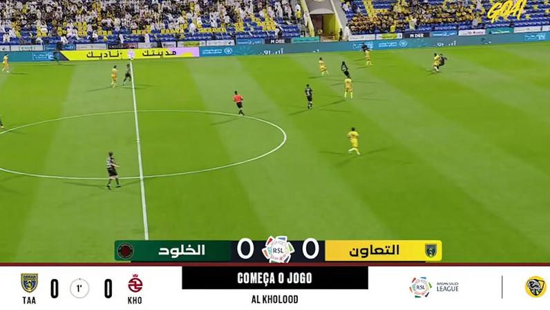 Al Taawoun e Al Kholood empatam no início da partida