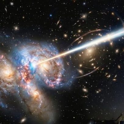 Telescópio registra sinal raro de galáxia distante