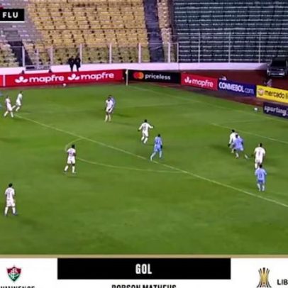 Robson Matheus faz o segundo de cabeça contra o Fluminense