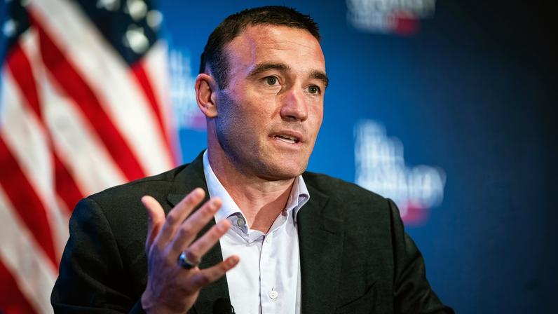 Kevin Weil chief product officer of OpenAI speaks during the Hill Valley forum at the US Capitol in Washington DC US on...