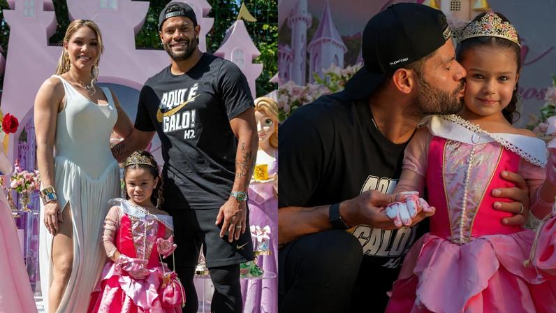 Hulk Paraíba e Camila Ângelo com a filha