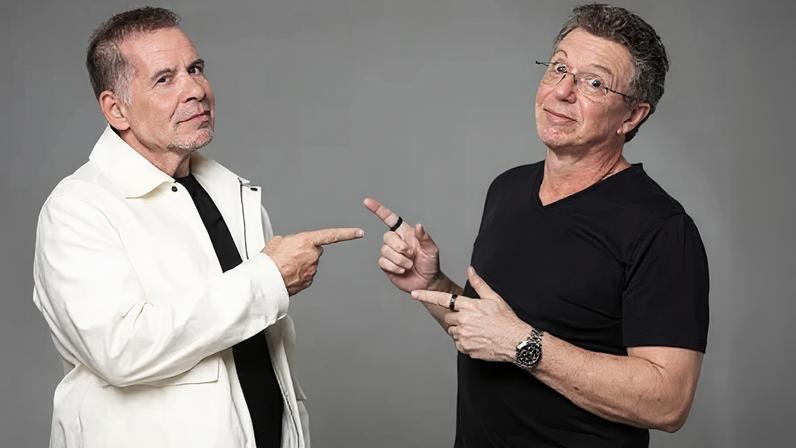 Leandro Hassum e Boninho, que comandam reality show "Casa do Patrão"