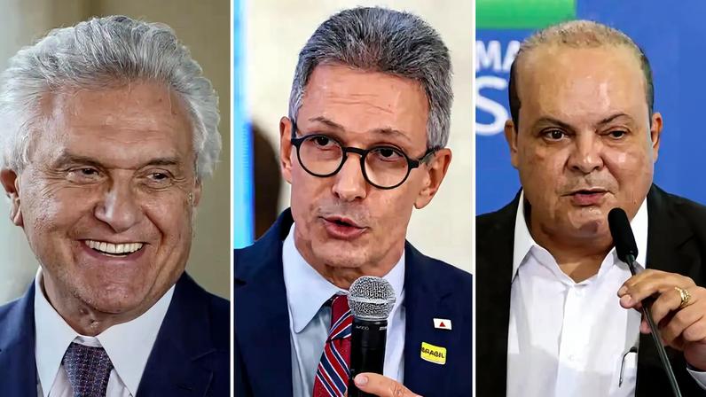 Caiado e Zema irão disputar a presidência, enquanto Ibaneis concorrerá ao Senado