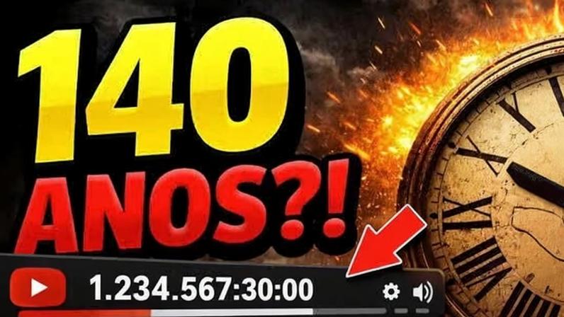 Checagem: vídeo no YouTube com duração de 140 anos é inviável