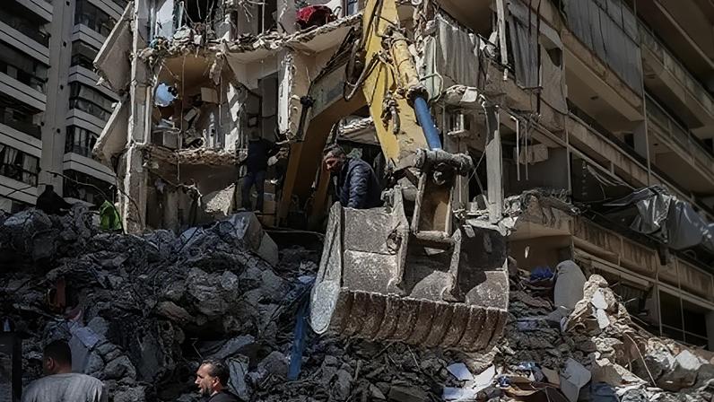 Local de ataque israelense em Beirute 9 de abril de 2026