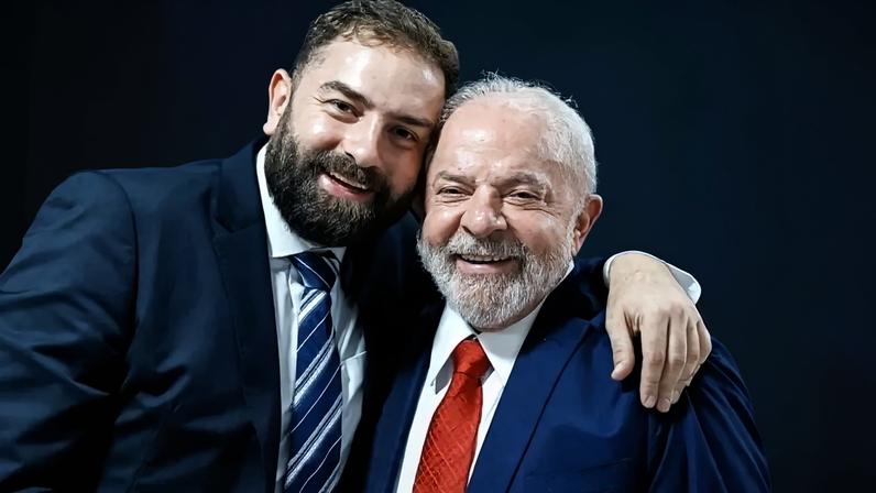 Luís Cláudio Lula da Silva e o pai, o presidente Lula - (Ricardo Stuckert/Divulgação)