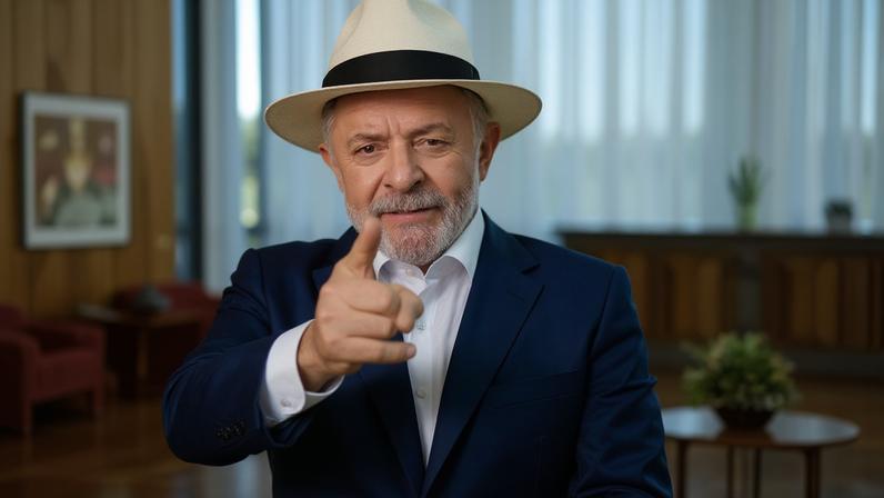 O presidente Luiz Inácio Lula da Silva (PT) durante pronunciamento em rede de rádio e TV