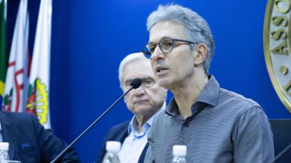 Romeu Zema (Novo), ex-governador de Minas Gerais, participa de palestra em SP