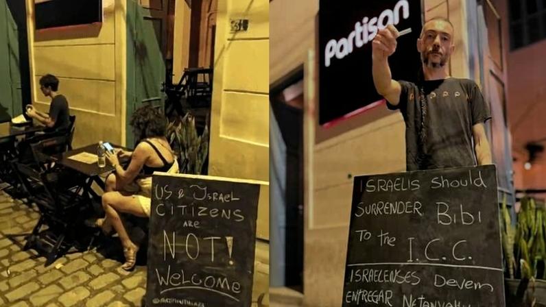 Prefeitura do Rio de Janeiro cassa alvará de bar na Lapa por aviso contra israelenses e americanos | Reprodução/Redes Sociais