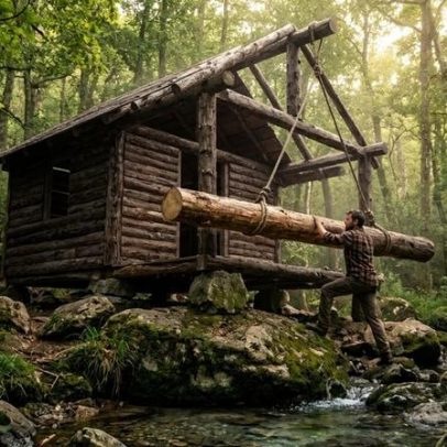 Cabana de 30 m² capta chuva e sol e prova que madeira bem construída dispensa energia