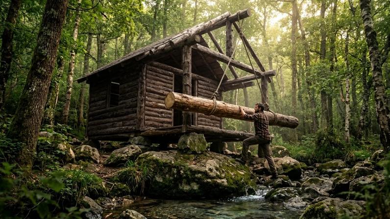 Você já imaginou construir uma casa de madeira do zero, sem cimento, sem máquinas pesadas e ainda transmitir cada etapa para milhares de pessoas?
