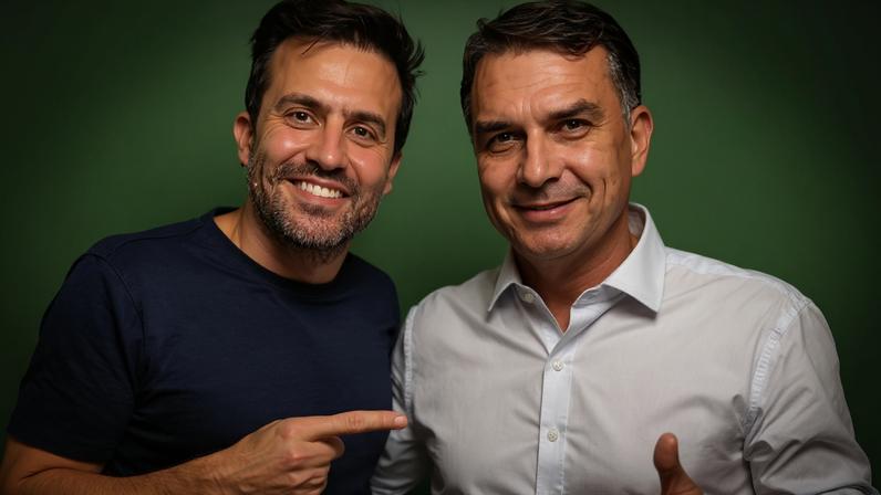 Pablo Marçal e Flávio Bolsonaro | Divulgação