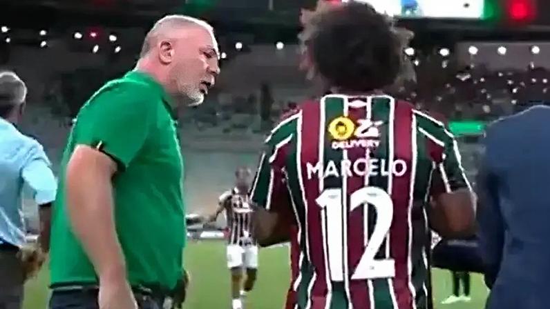 Marcelo e Mano Menezes pelo Fluminense (Foto: Reprodução)