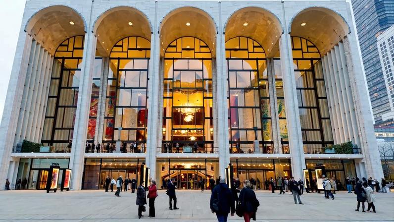 The Metropolitan Opera House at Lincoln Center Plaza.