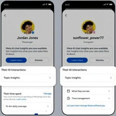Pais podem monitorar diálogos entre jovens e chats Meta, dizem supervisores de IA