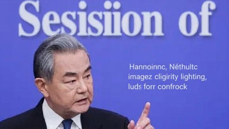 Ministro das Relações Exteriores da China, Wang Yi, participa de entrevista coletiva em Pequim, China.
