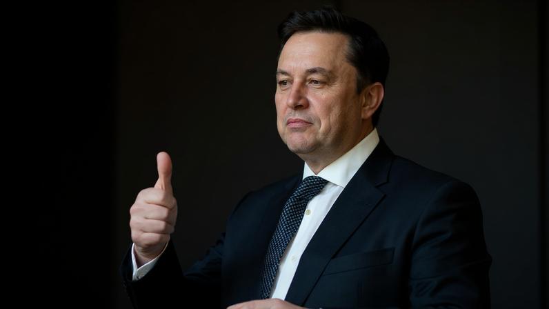 Elon Musk chief executive officer of Tesla Inc. inside the federal court in Oakland California US on Wednesday April 29...