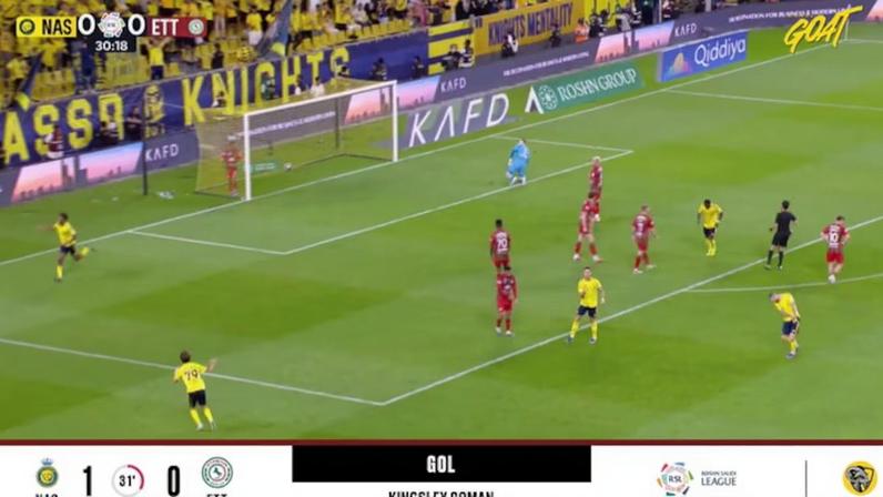 Al Nassr vence Al Ettifaq por 1 a 0 com gol de Kingsley Coman