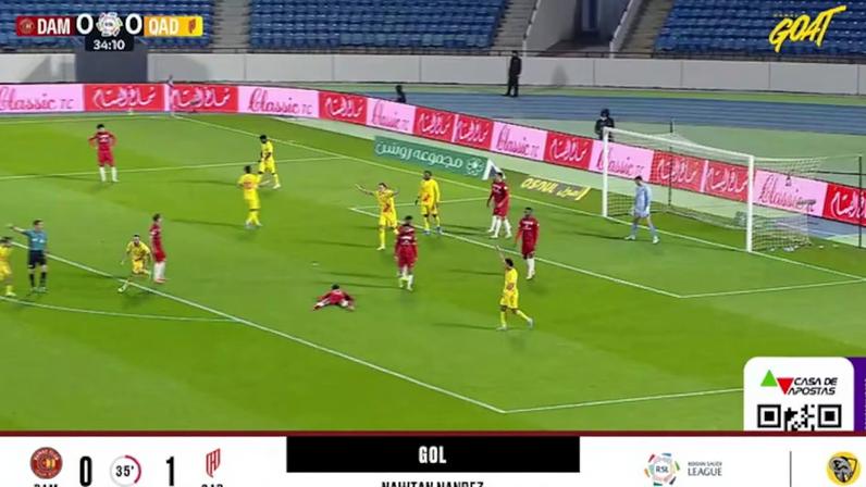 Damac - Al Qadisiya 0 - 1 | GOL - Nahitan Nandez