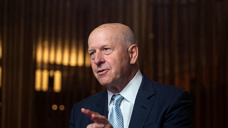 David Solomon, do Goldman Sachs: risco maior ou menor de uma recessão econômica pode estar 'a apenas um tuíte de distância'. (Foto: Michael Nagle/Bloomberg)