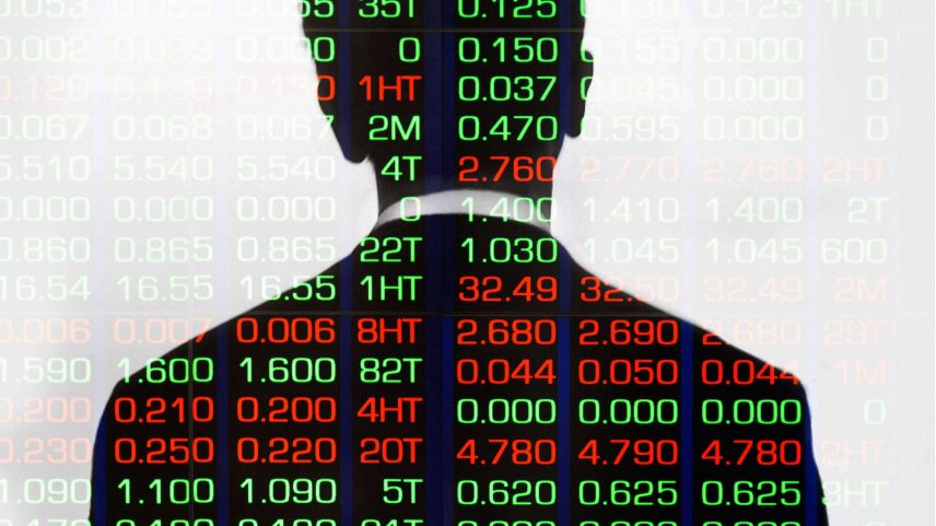 USA New York Wall street image stock volumes and executive composite image
