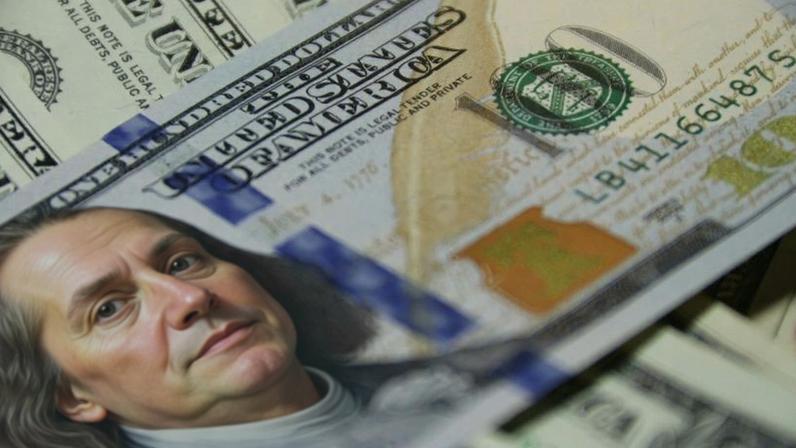 Na imagem, notas de dólar