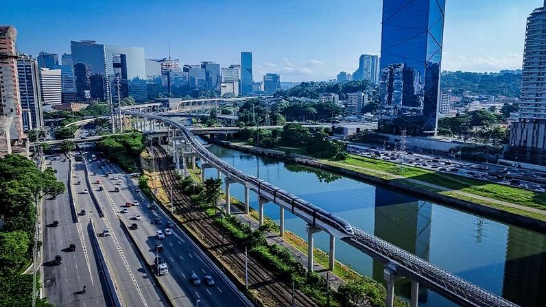 Monotrilho, da Linha 17 Ouro do metrô, deve ter operação total a partir de outubro