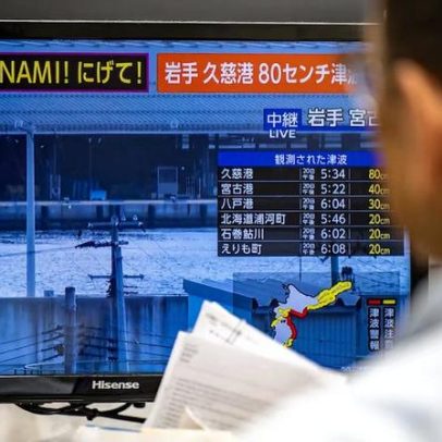 Terremoto 7,4 no Japão provoca tsunami de até 80 cm