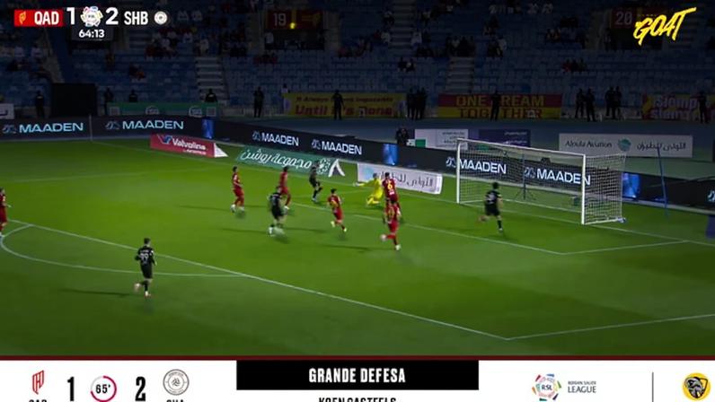 Al Shabab vence Al Qadisiya 2-1 com defesa decisiva de Koen Casteels