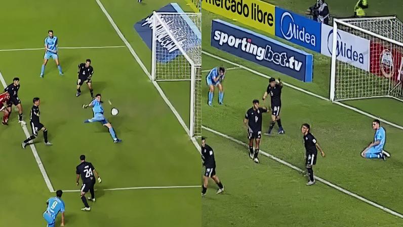 Erro de zagueiro embaixo da trave, sem goleiro e sem marcação, repercute até em perfil oficial da competição continental e influencia resultado da partida