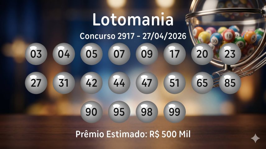 Lotomania: veja os números sorteados no concurso 2917