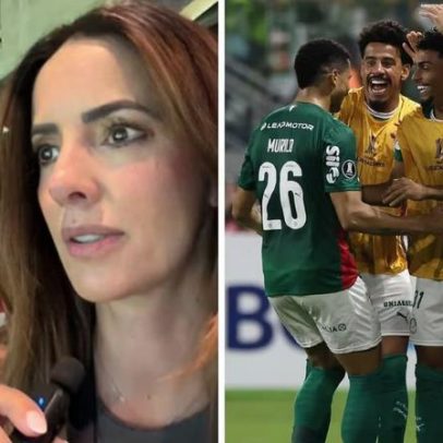 Paloma Tocci vive noite especial em jogo do Palmeiras com gastronomia camarote