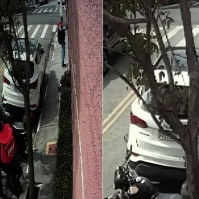 Câmera registra PM baleado no peito durante assalto na Grande SP