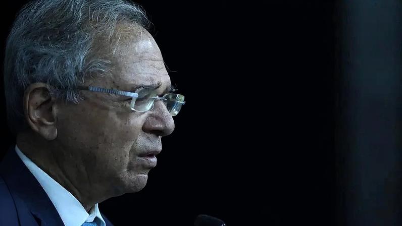 O ex-ministro Paulo Guedes (Economia) durante coletiva de imprensa sobre o balanço de final de ano da economia no país (Foto: divulgação)
