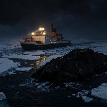 Navio alemão avista ilha não mapeada de 130 m por 16 m na Antártida